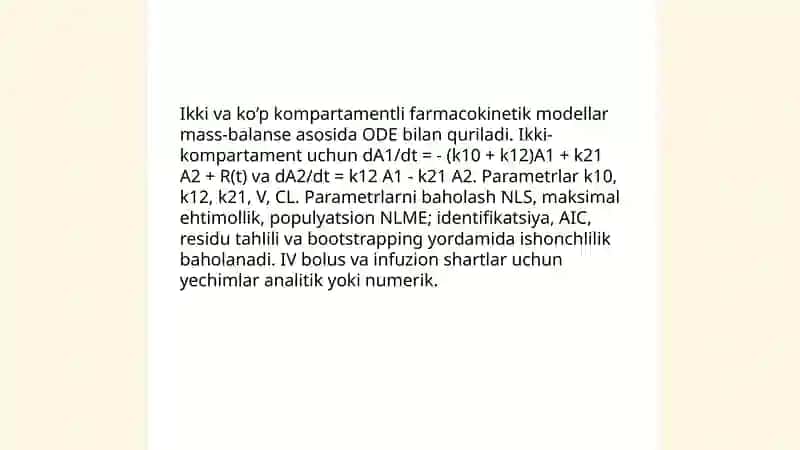 Differentsial tenglamalarni tuzish va echish 4