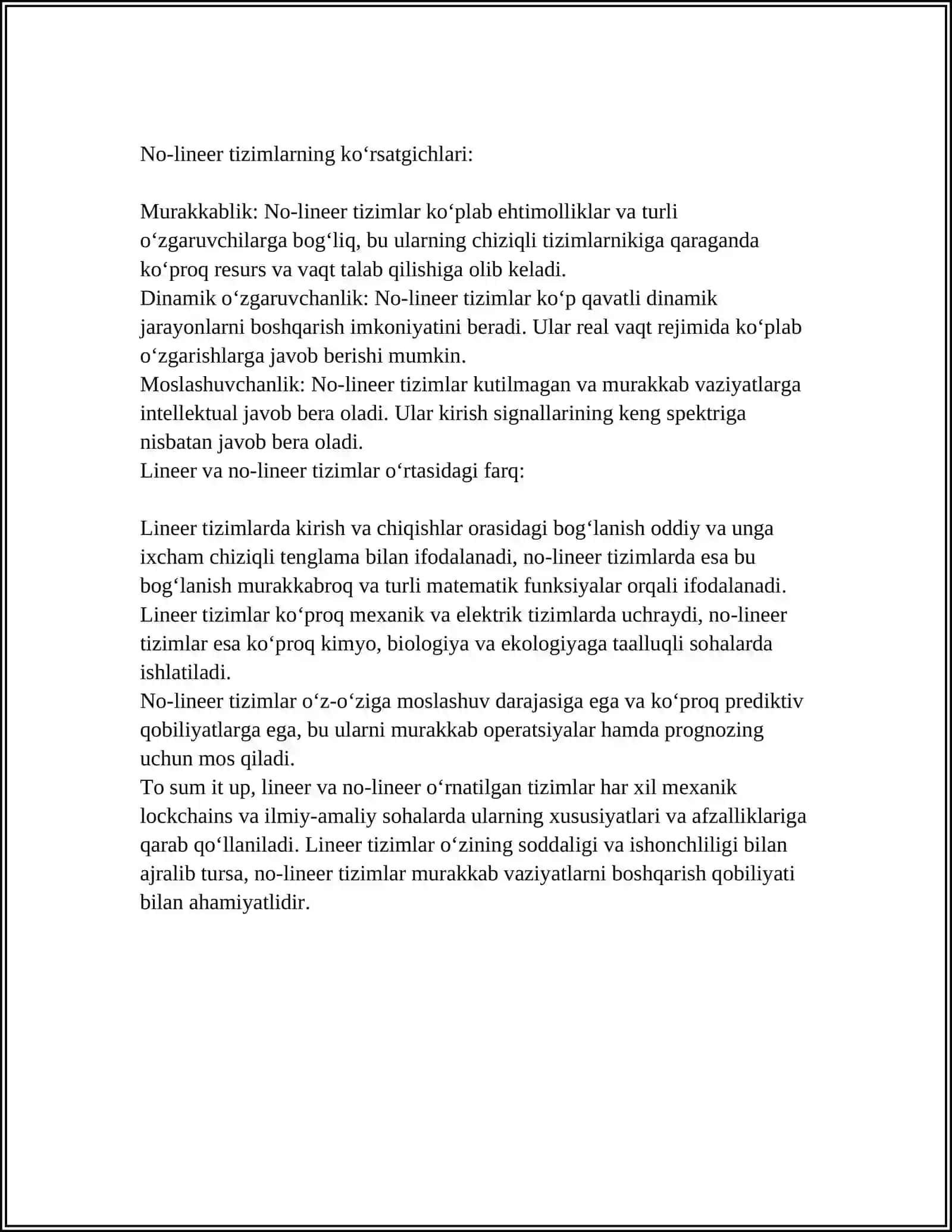 O‘RNATILGAN TIZIMLARNING TURLARI VA KO‘RSATGICHLARI 4