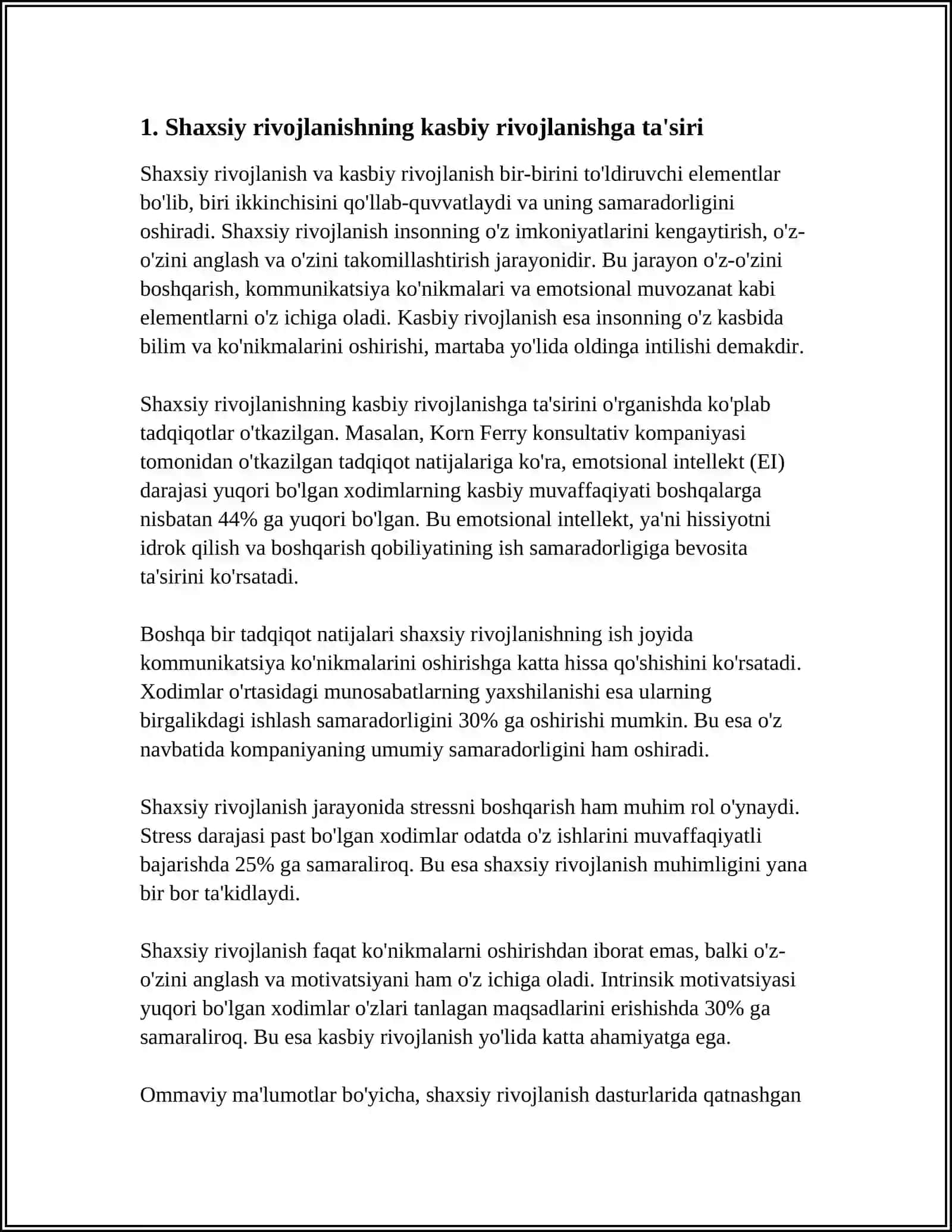 SHAXSNING INDIVIDUAL SHAXSIY VA KASBIY RIVOJLANISHINING O'ZARO TA'SIRI 4