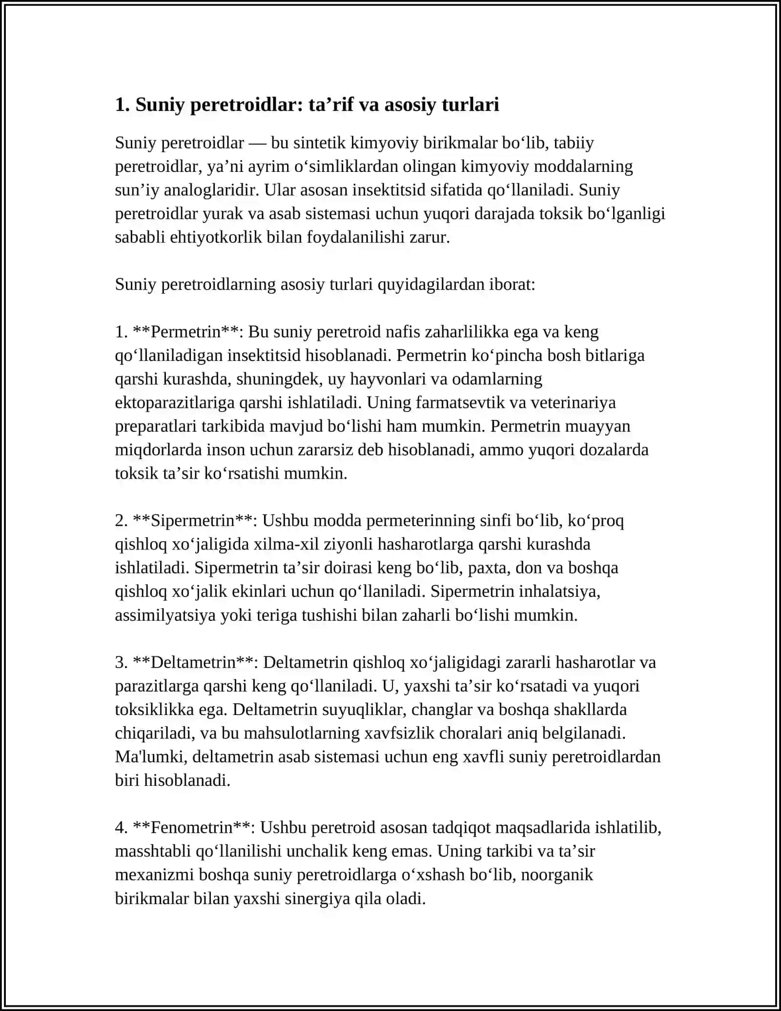SUNIY PERETROIDLAR BILAN ZAHARLANISHLAR 4