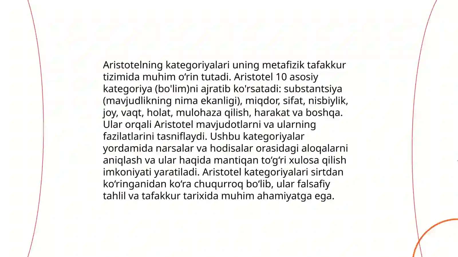 Aristotelning ontologiyasi 4