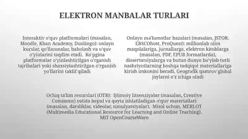 Taʼlim uchun elektron resurslar 4