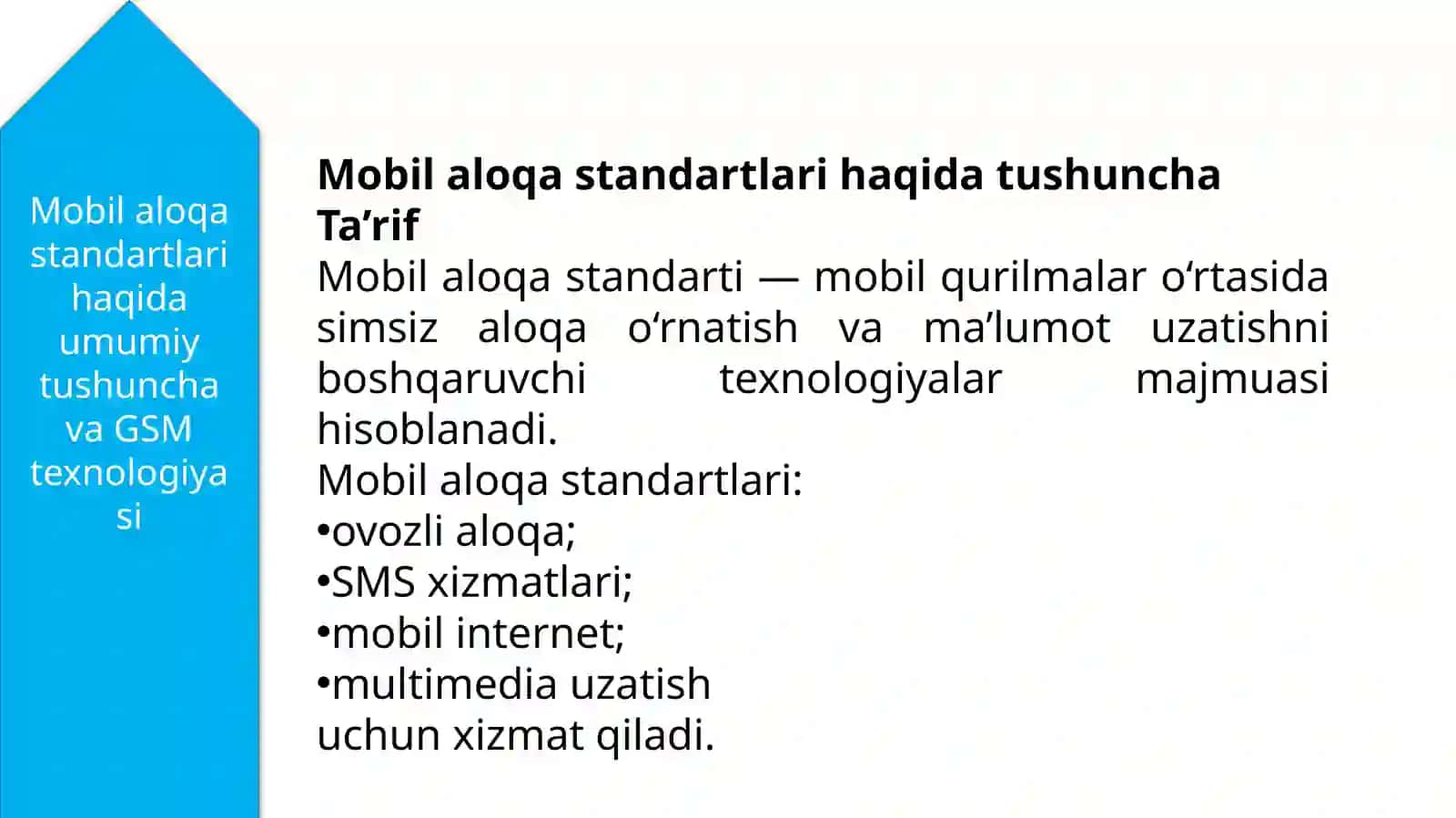 Mobil aloqa standartlari 4