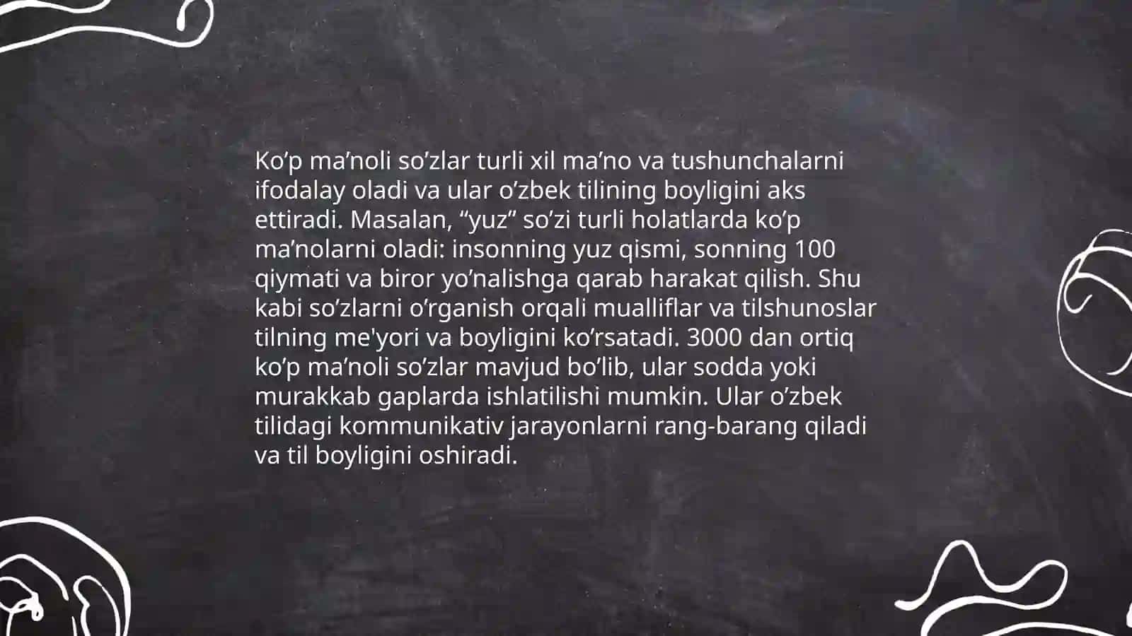 Bir ma'noli va ko‘p ma'noli so'zlar 4