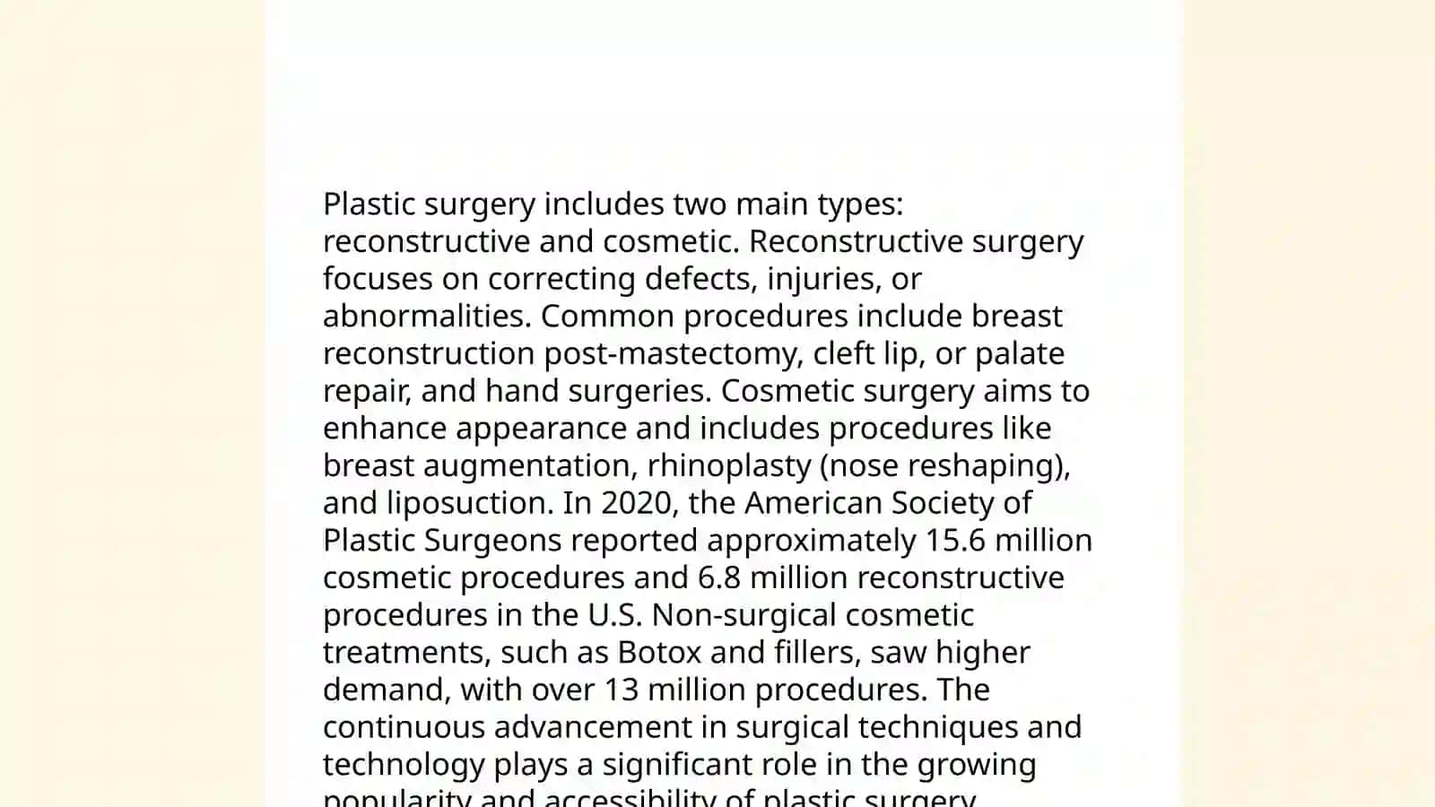 Plastic surgery 4