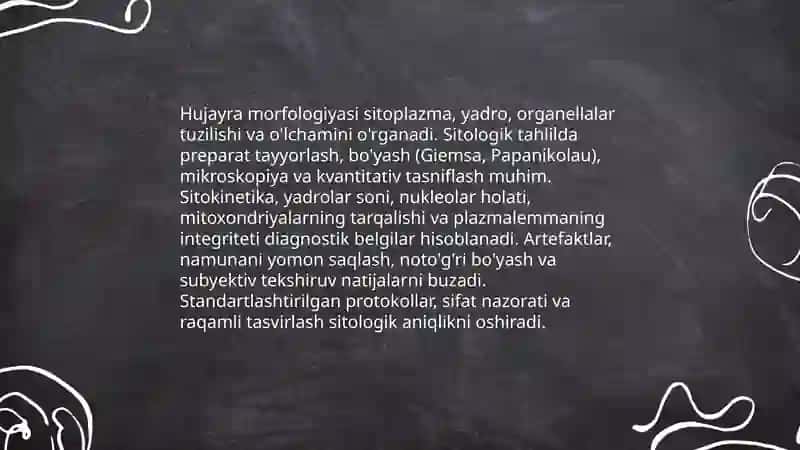 Sitologik yo'nalishdagi masalalarni mohiyati 4