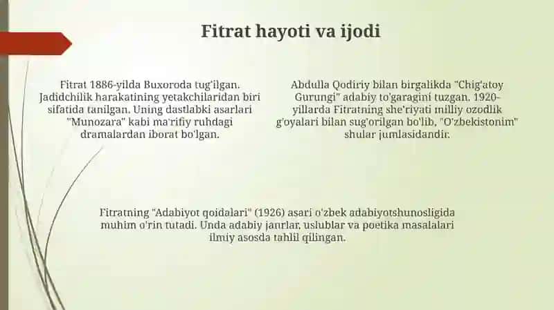 Adabiyot qoidalari 4
