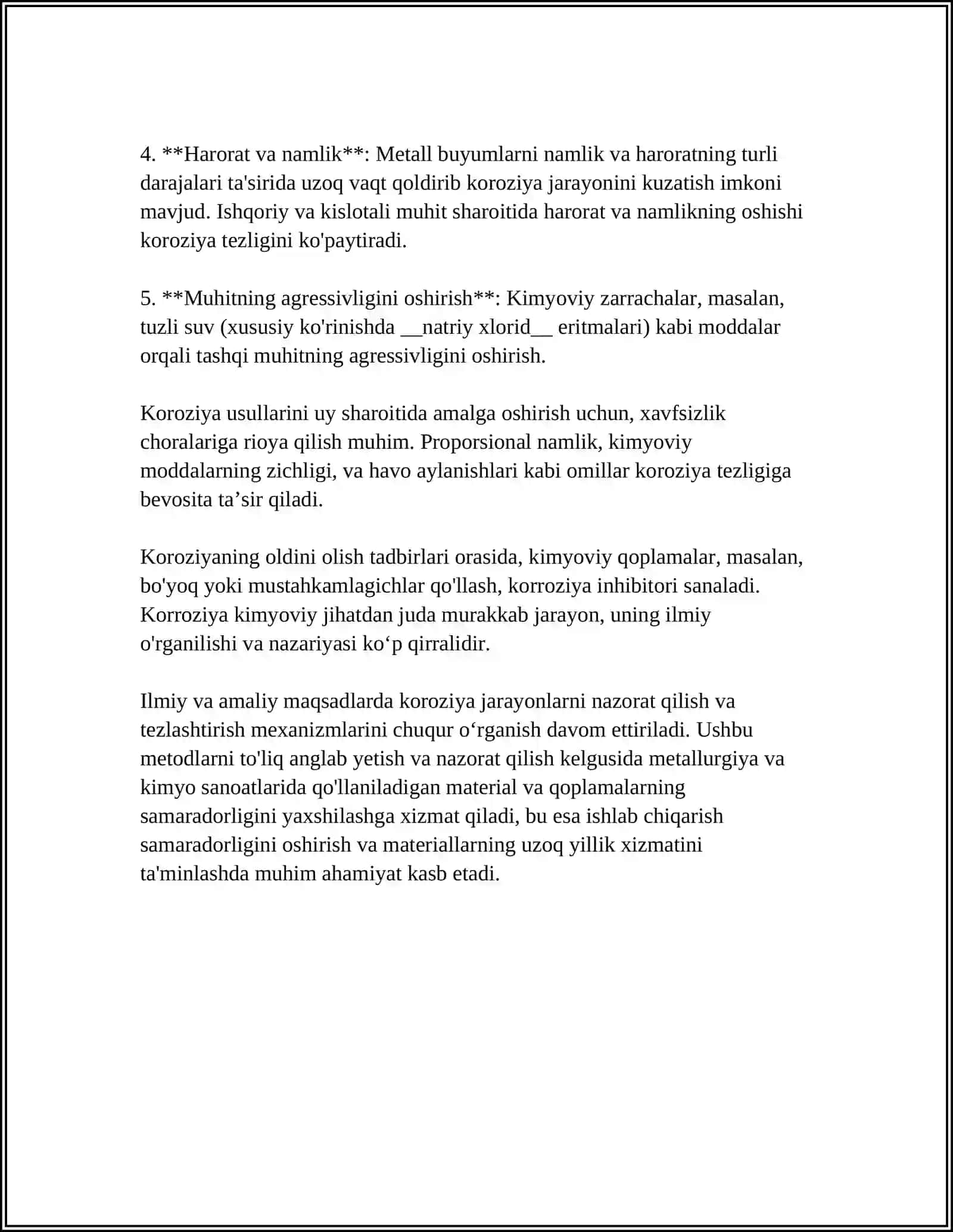 UYDA KOROZYANI KOPAYTIRISH USULI 10 BETLI YOZ 4