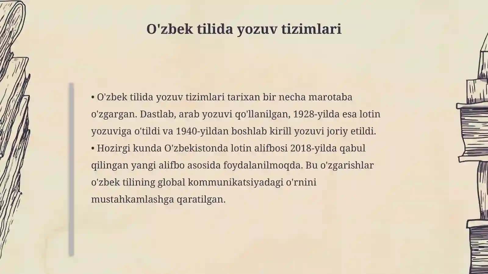 O'zbek tilining taraqqiy bosqichlari 4