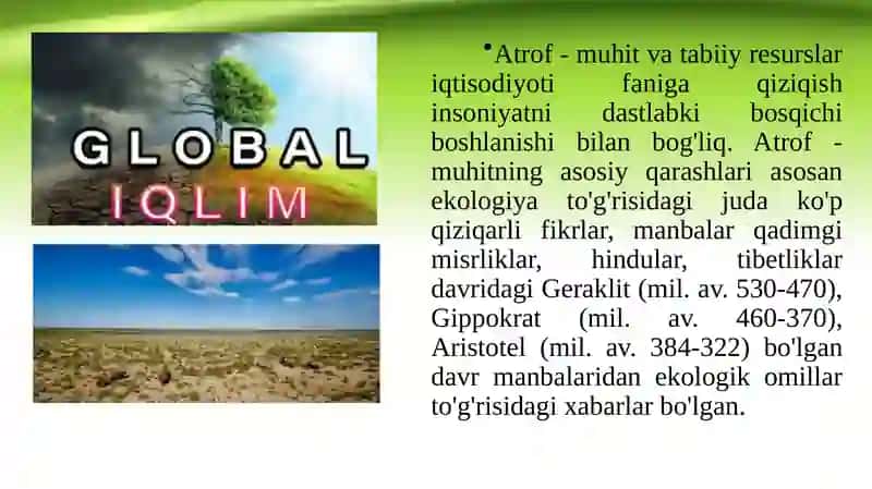 Atrof-muhit va tabiiy resurslar iqtisodiyoti 4
