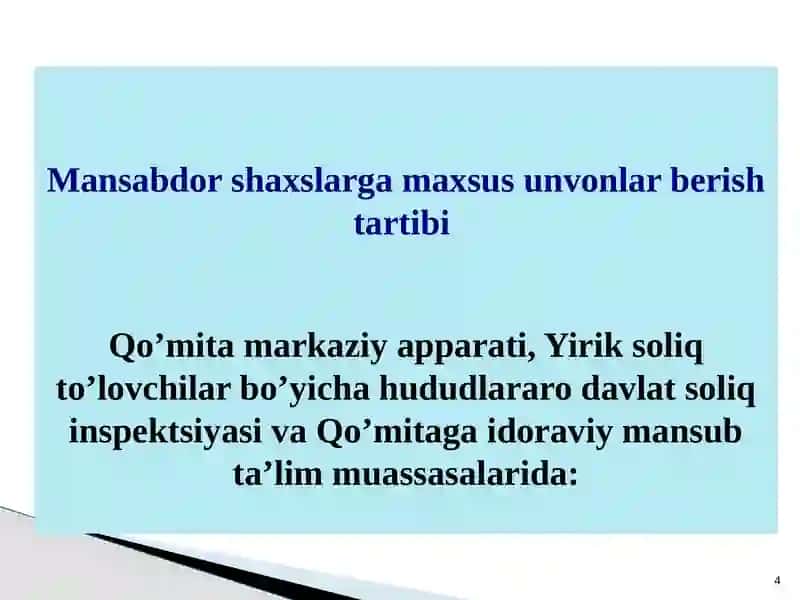 Davlat soliq qoʼmitasi raisi 4