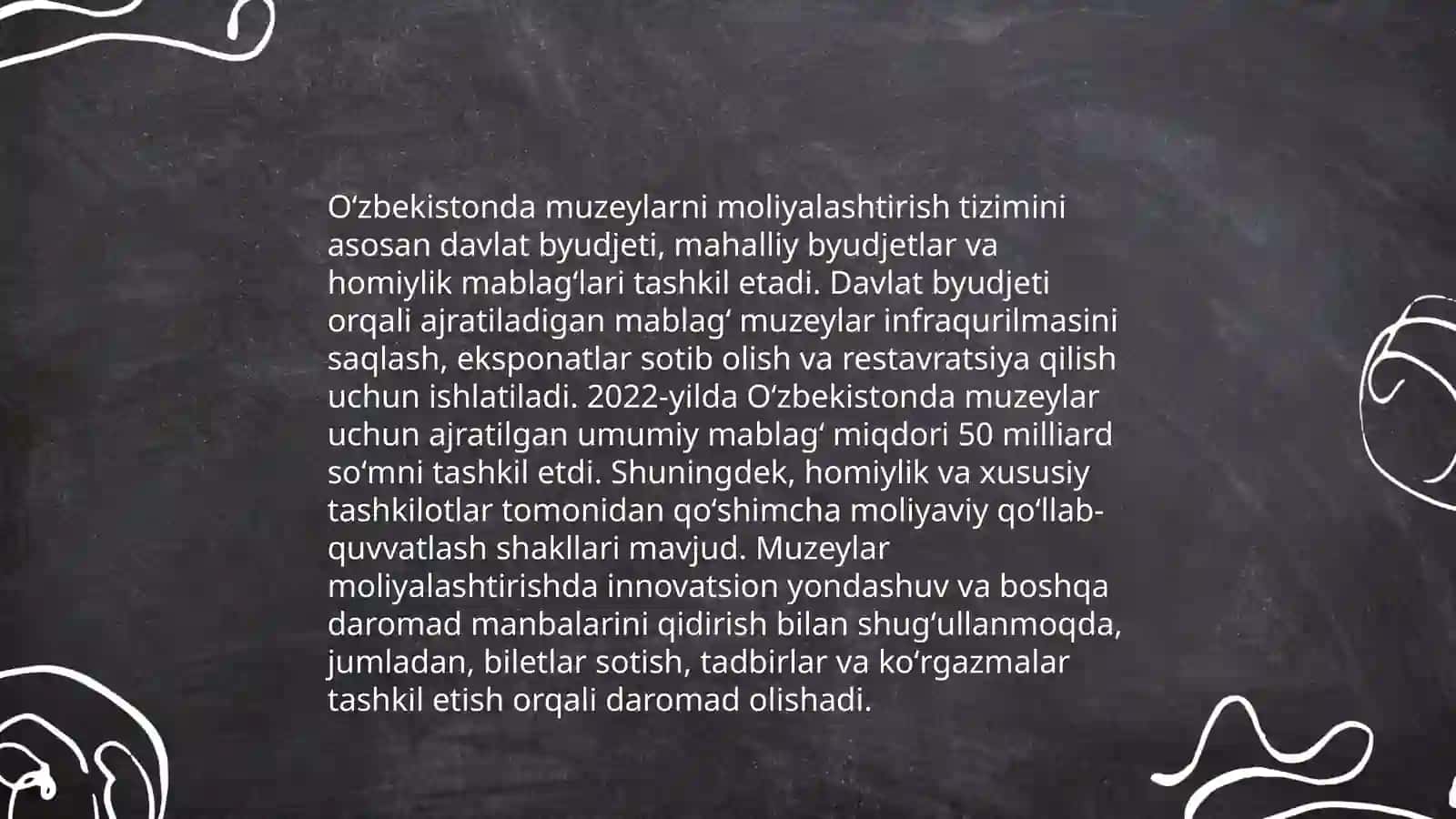 Mustaqillik yillarida Oʻzbekistonda muzeylar faoliyati 4