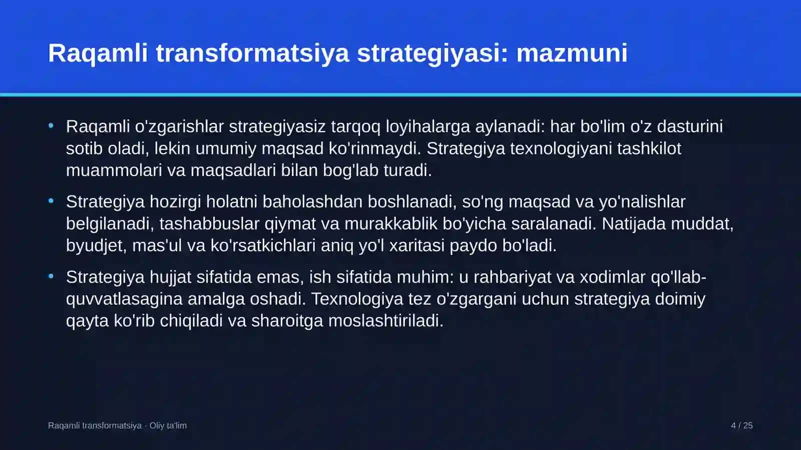 Davlat banklarida raqamli transformatsiya strategiyasini ishlab chiqish 4