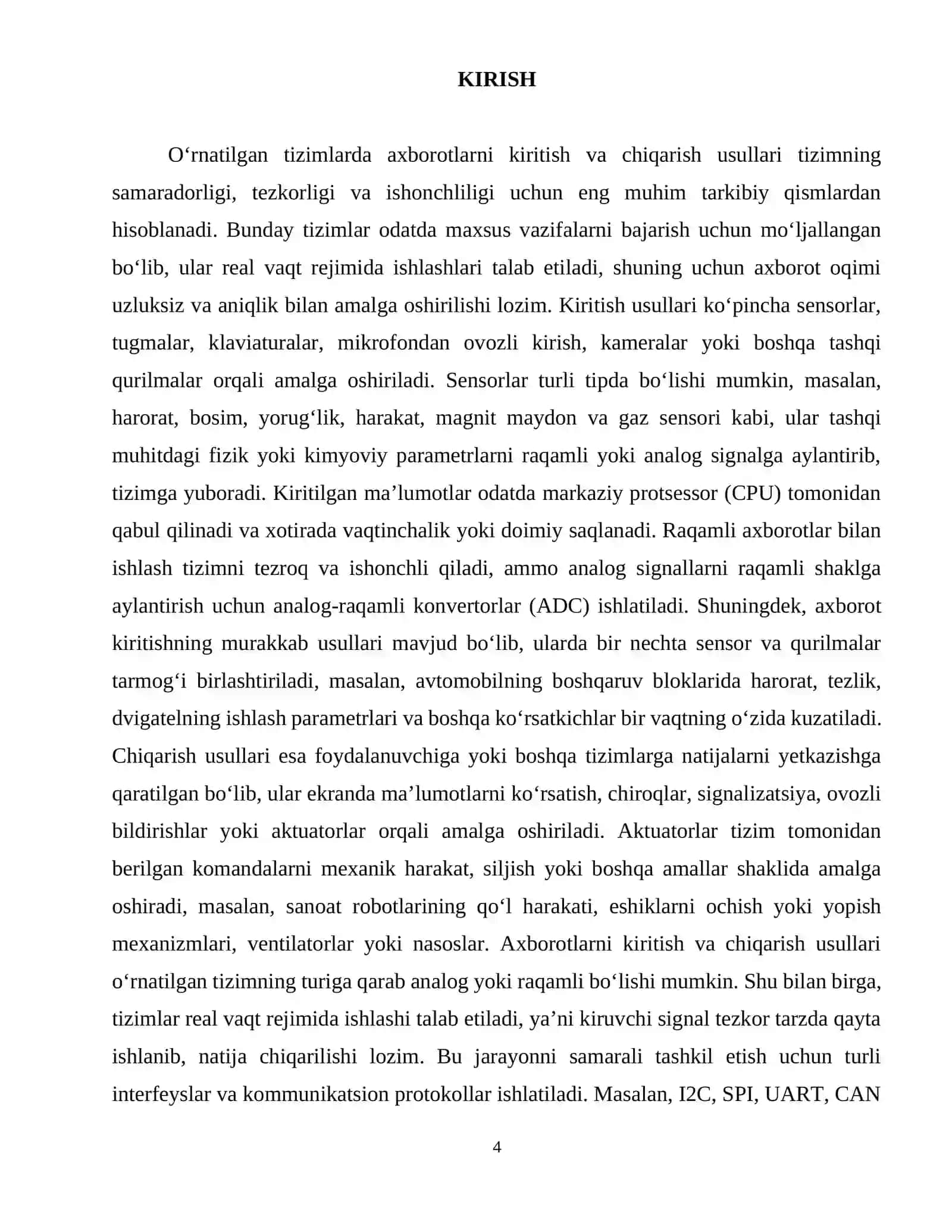 TIZIMLARDA AXBOROTLARNI KIRITISH-CHIQARISH USULLARI 4