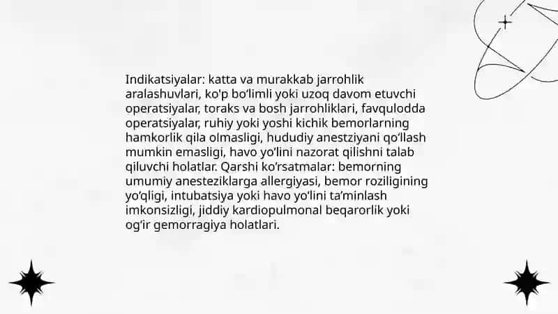 Umumiy ogʻriqsizlantirish 4