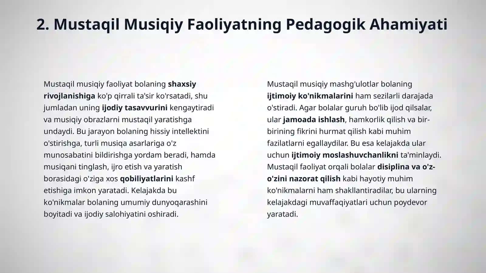 Bolalarning mustaqil musiqiy faoliyati. 4