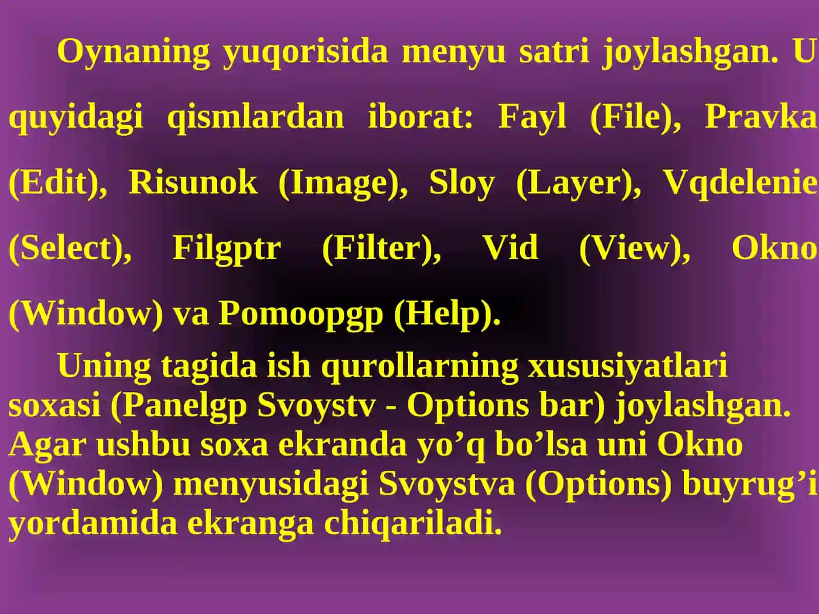 KOMPYUTER TA’MINOTIFANIDAN TAYYORLAGAN SLAYTI 4