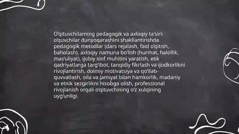O’quvchilar dunyoqarashini shakllanishiga ta’sir etuvchi omillar 4