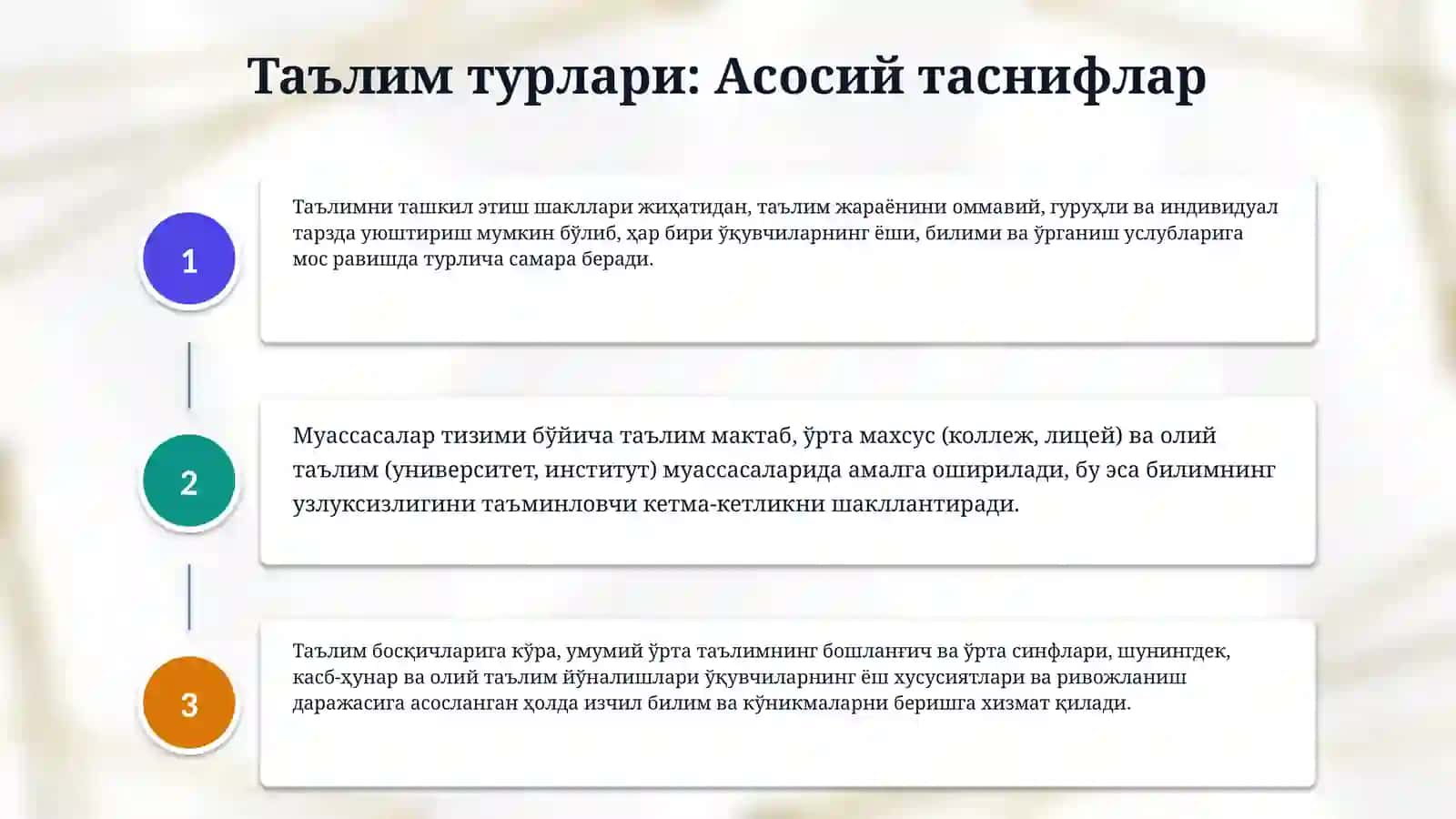 Таьлим турлари ва таьлимни ташкил этиш шакиллари 4