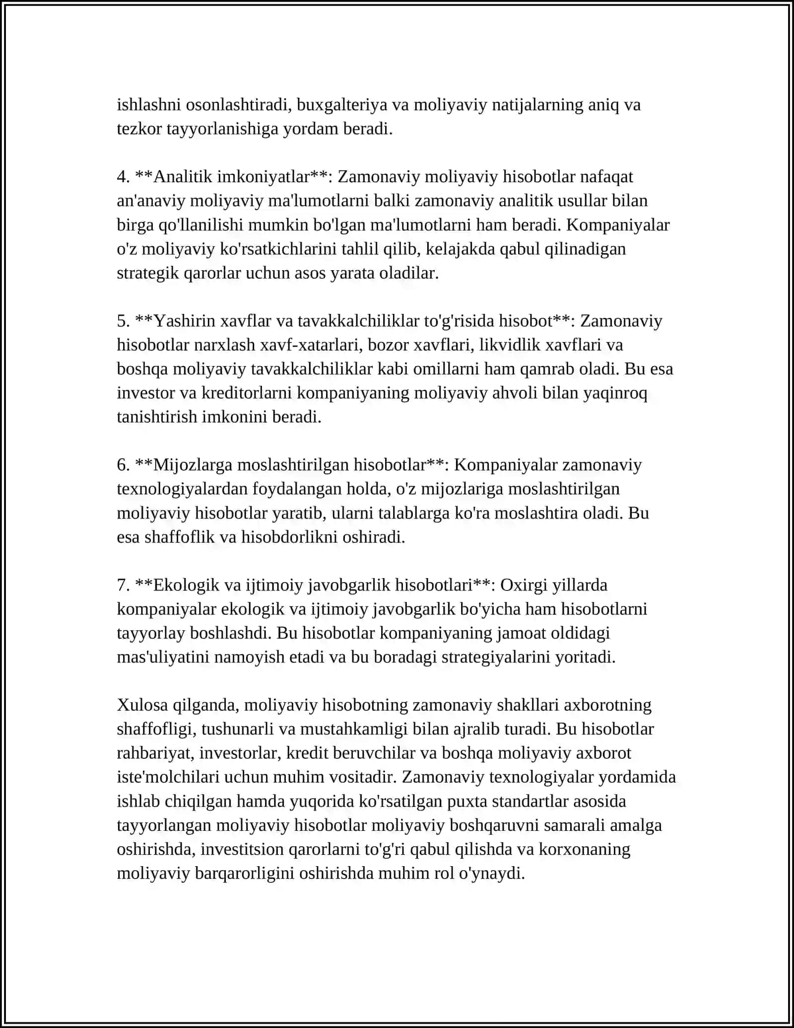 ZAMONAVIY SHAROITLARDA MOLIYAVIY HISOBOT 4