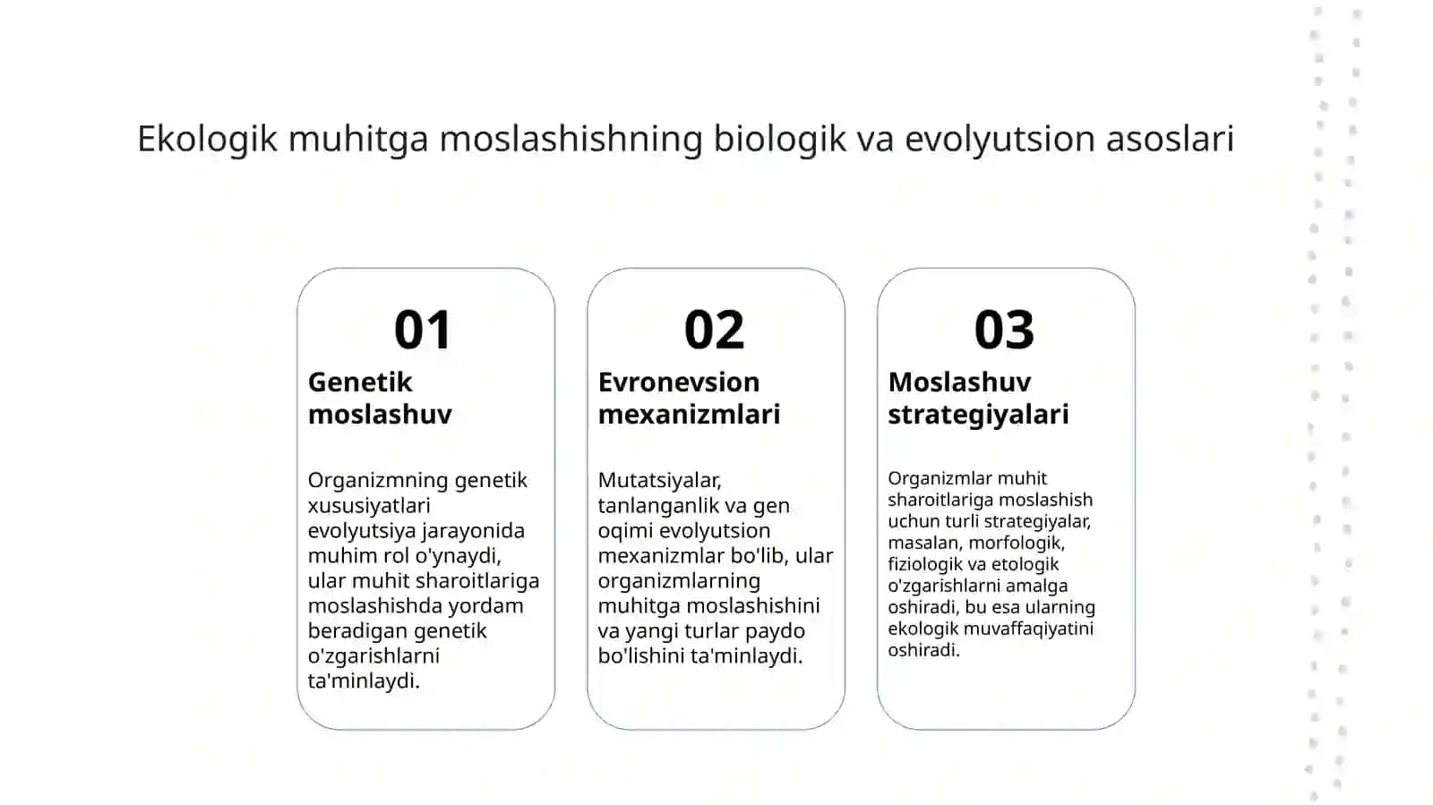 Organizmning moslashishi va uning xillari 4