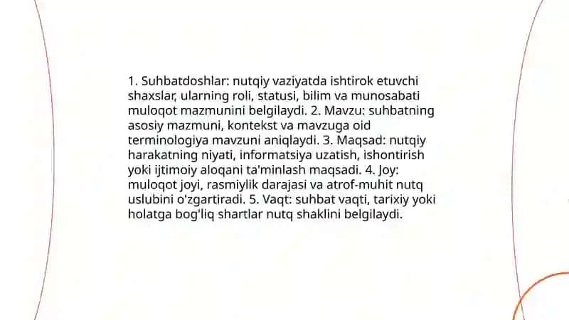 Nutqiy holat va nutqiy vaziyat 4