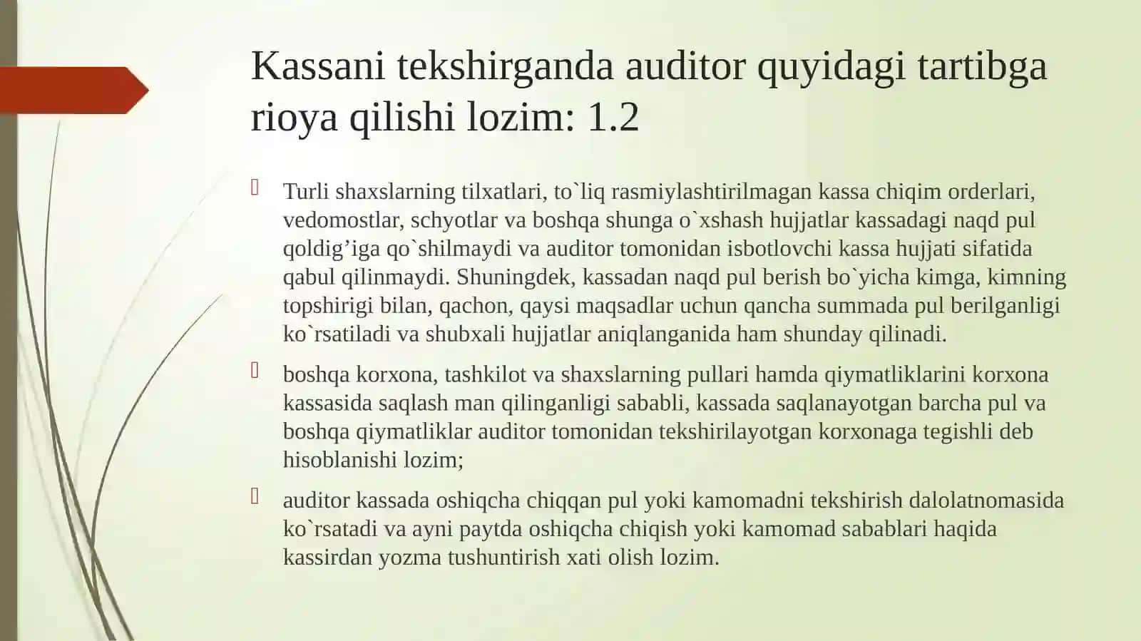 KASSA VA KASSA MUOMALALARI AUDITI 4