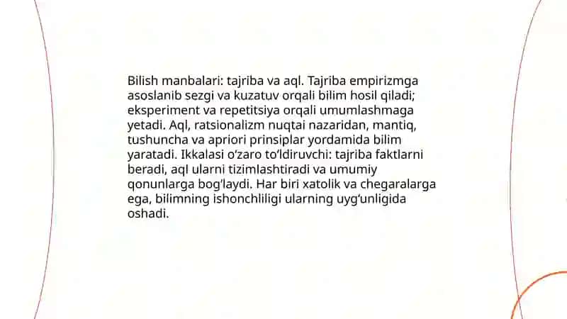 Bilish falsafasi ( gnoseologiya) 4