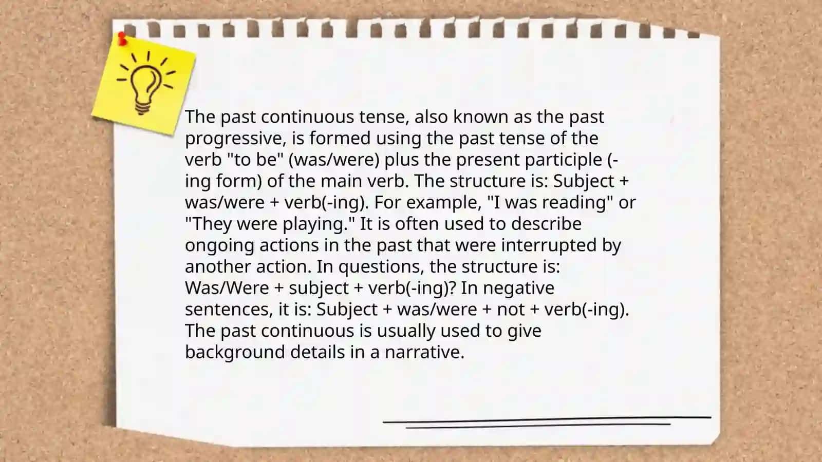 Past continuous tense 4