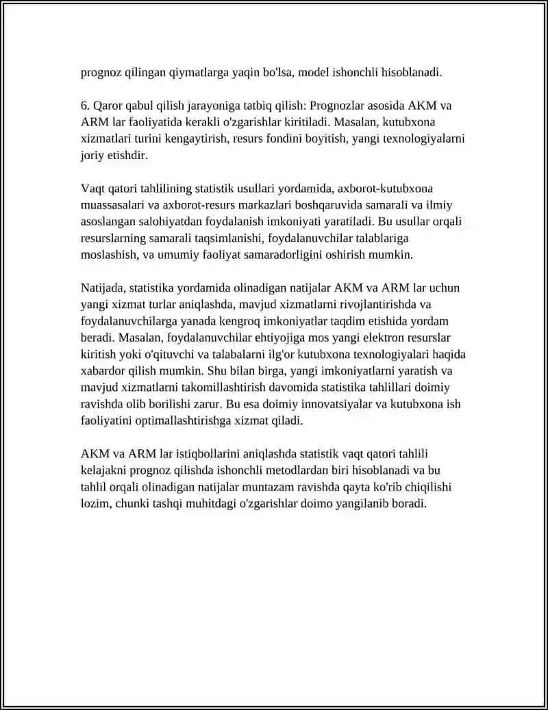 AKM, ARM lar VA KUTUBXONALAR ISTIQBOLINI BELGILASH USULLARI VA TURLARI 4