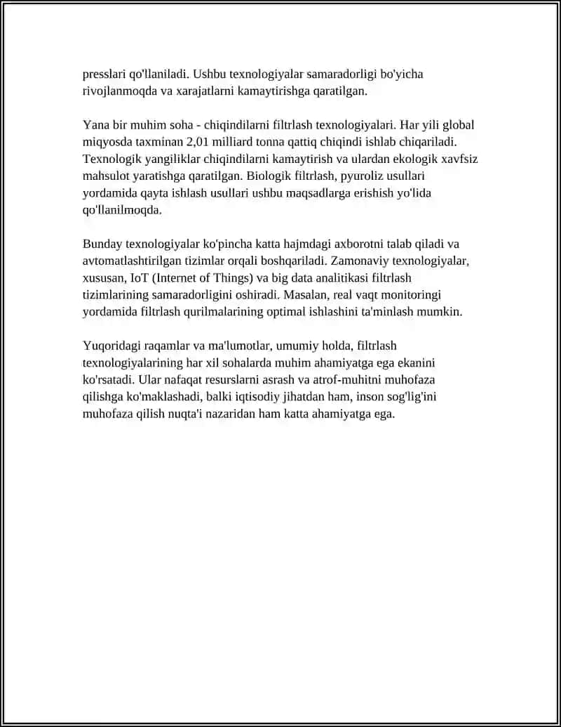 Filtrlash texnologiyalari 4