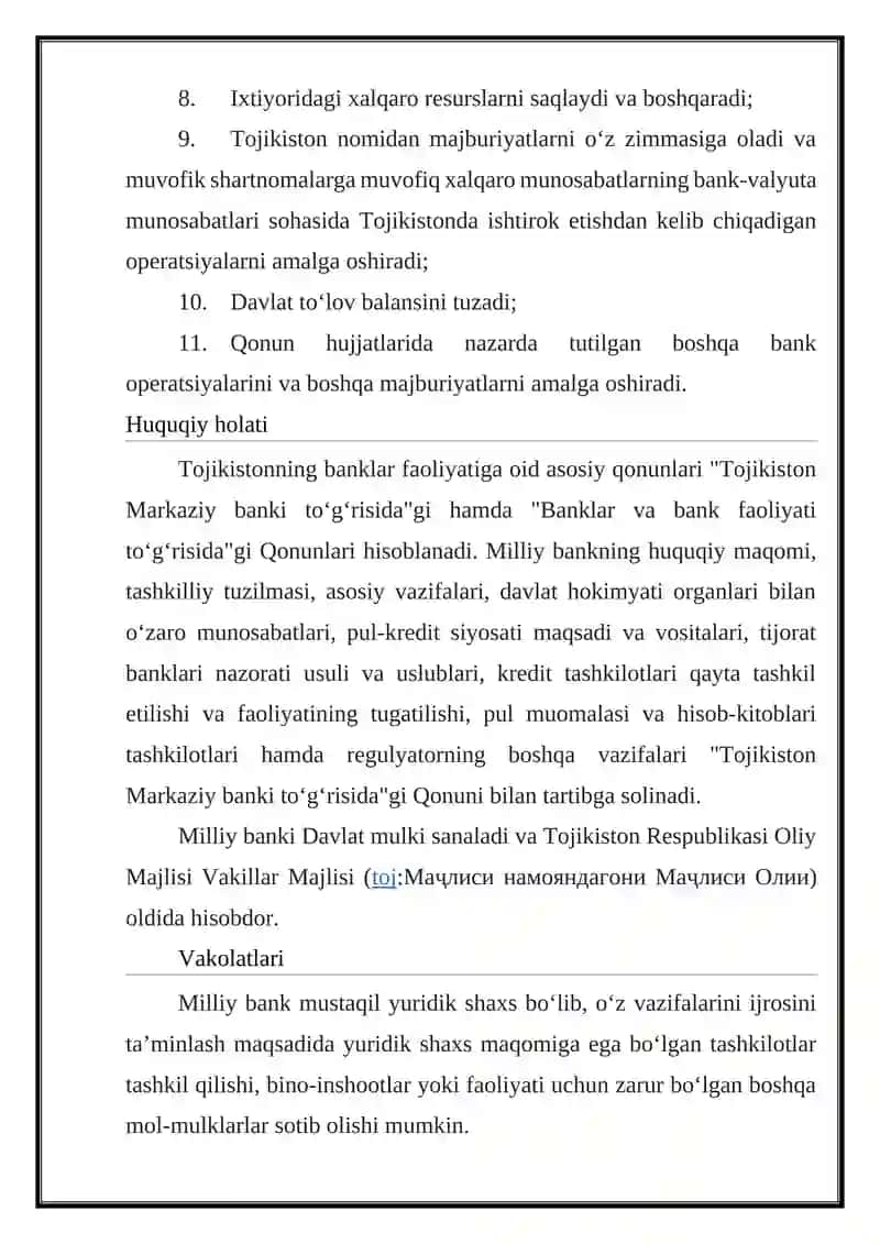 Tojikiston Markaziy Banki 4