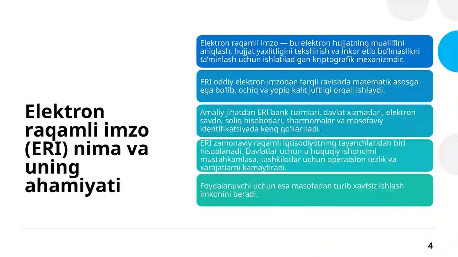 Xorijiy davlatlarning elektron raqamli imzo algoritmlari tahlili 4