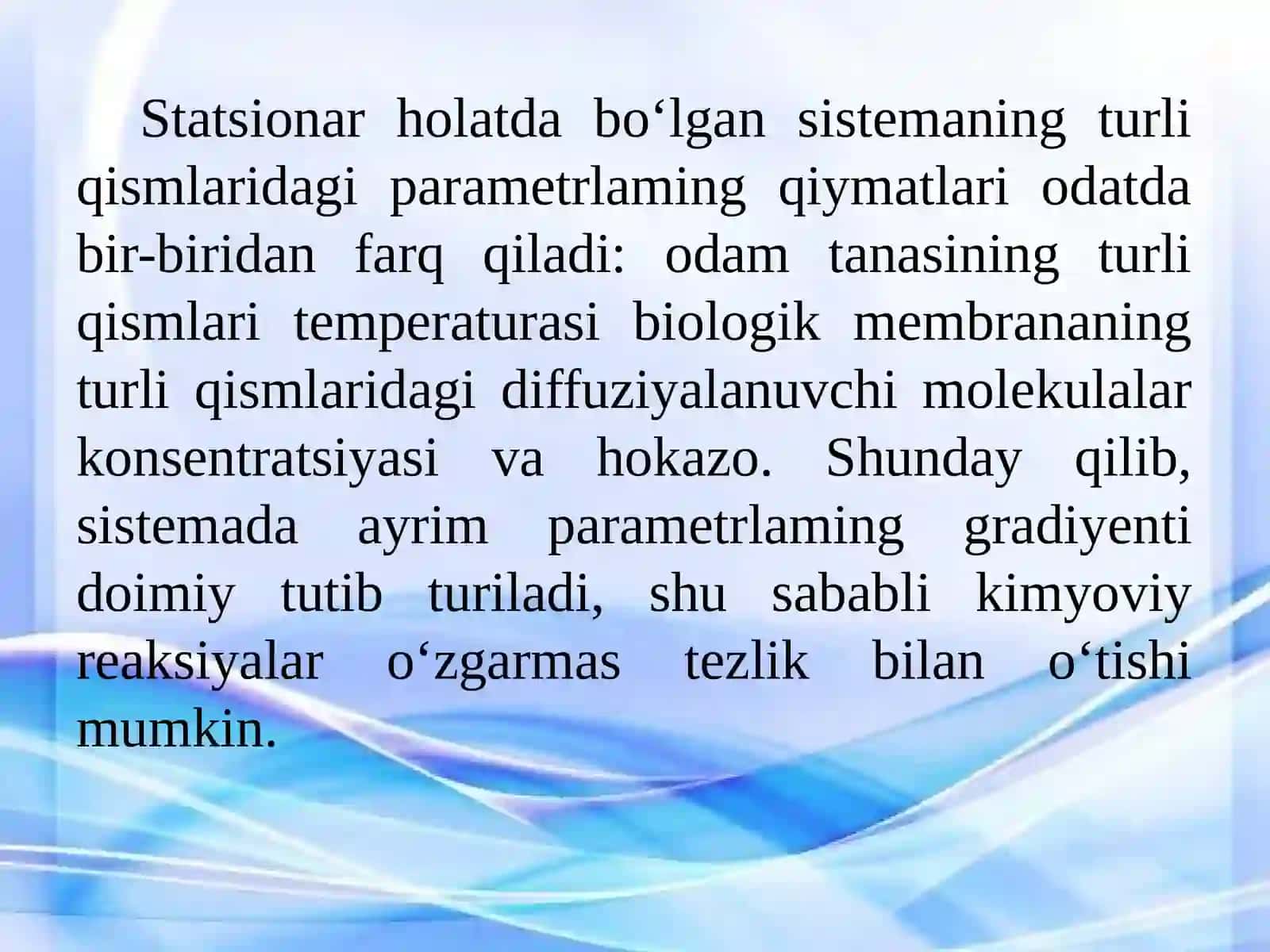 TERMODINAMIKA. TIRIK SISTEMALAR TERMODINAMIKASI 4