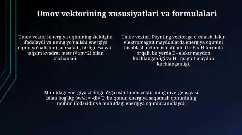Umov vektori 4
