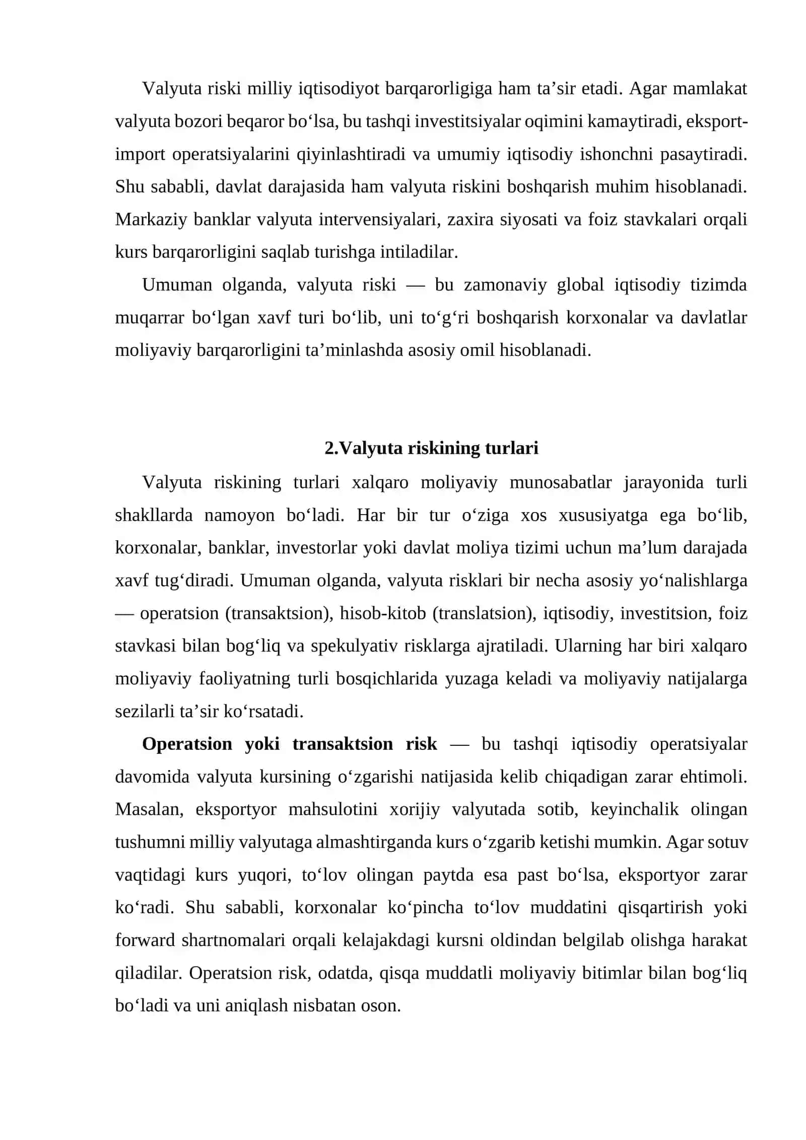 Valyuta riskini sugurtalashning zamonaviy usullari 4
