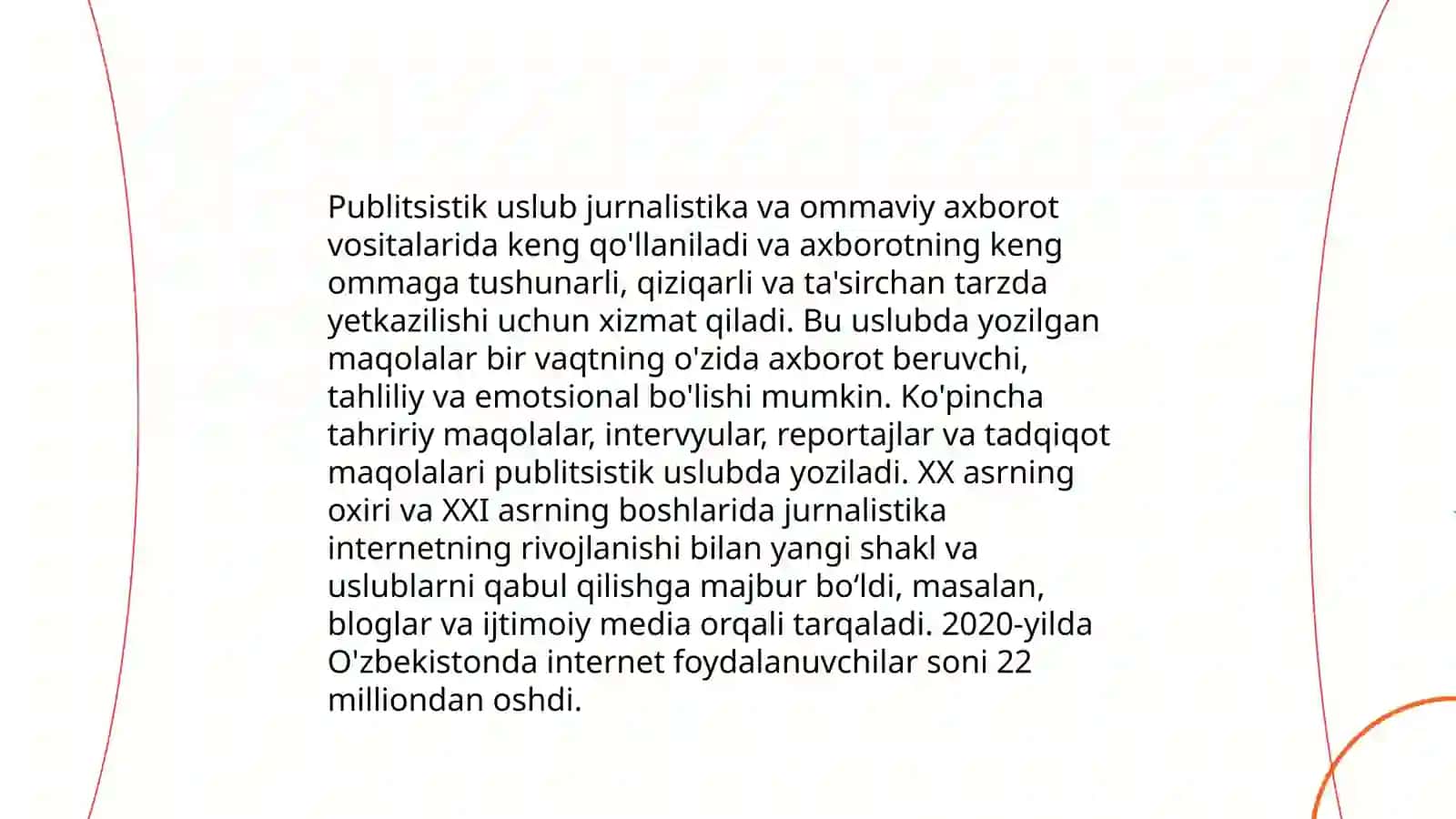 Publitsistik uslub va uning uslubiy xususiyatlari 4