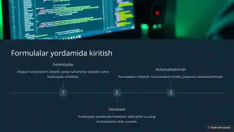 SQL jadvaliga ma'lumotlarni kiritish usullari 4