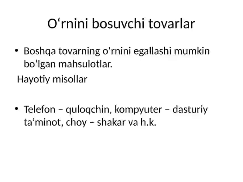 Tovar tushunchasi 4