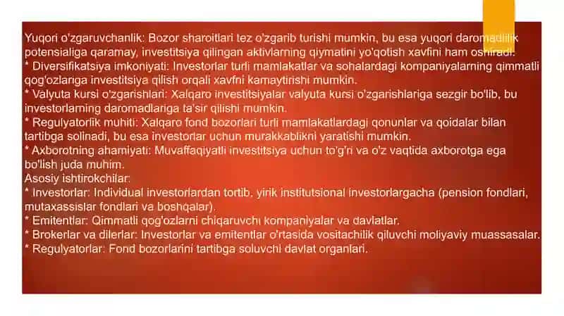 XALQARO MOLIYA fanidan tayyorlagan TAQDIMOTi 4