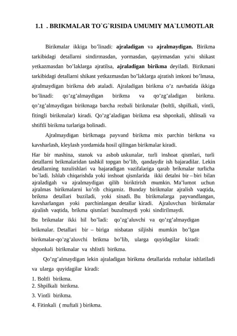 Ajralmaydigan birikmalar 4