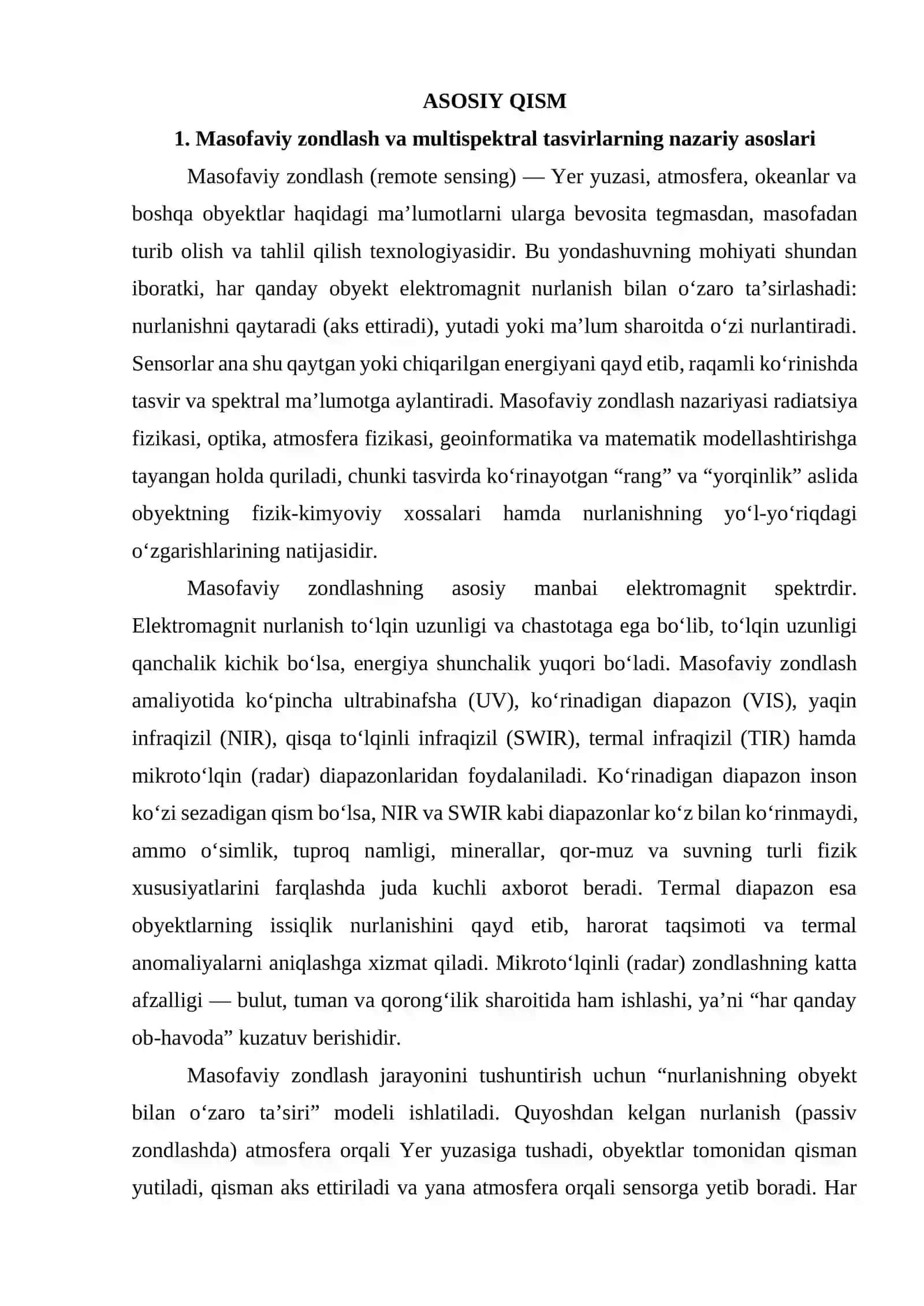 Masofaviy zondlashda multispektral rasmni qayta ishlash 4