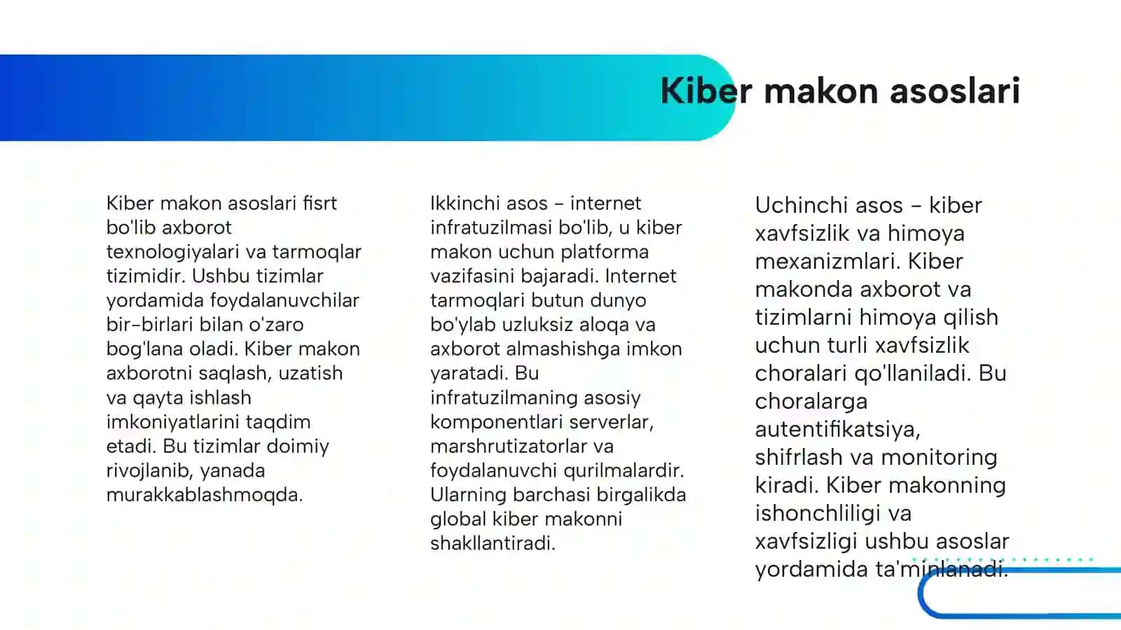 Kiber Makonning Xususiyati 4