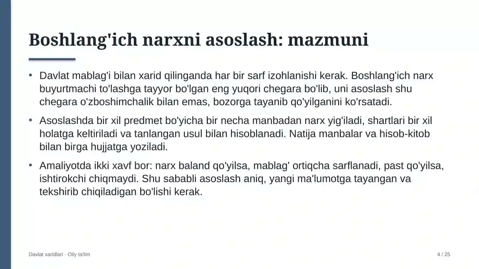 baliqchilik xo'jaliklarida boshlang'ich narxni asoslash 2786 4