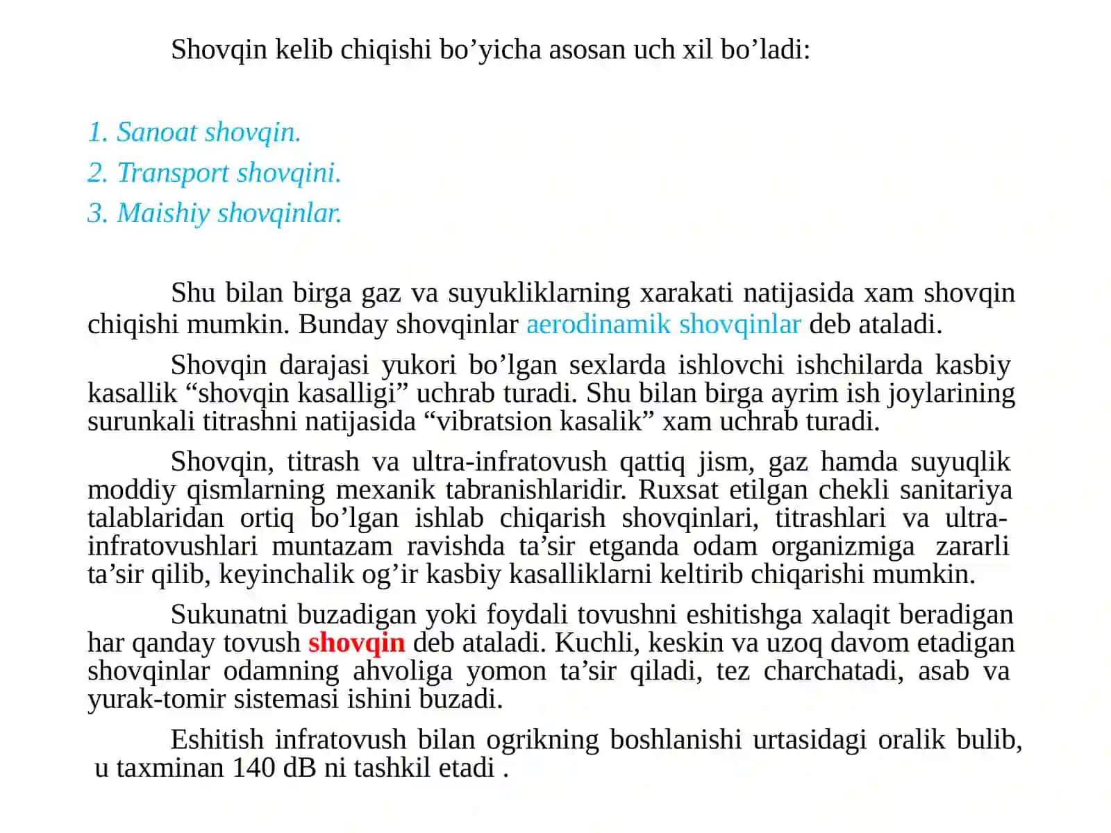 Shovqin va vibratsiya ning odamga ta'siri 4