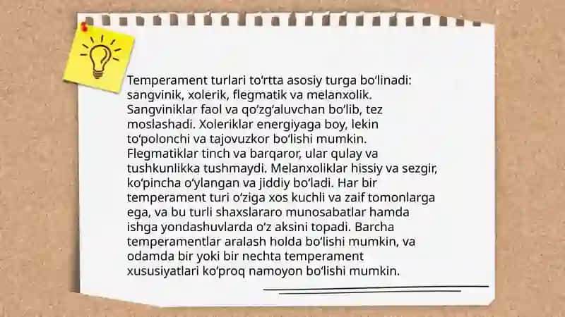 Shaxsiyat turlari 4
