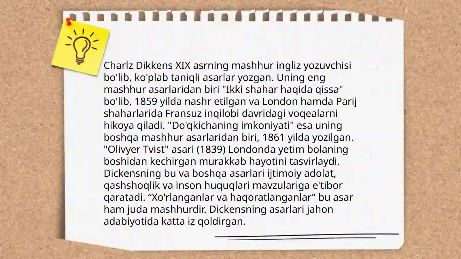 Charlz Dikkens Adabiy Hayoti 4