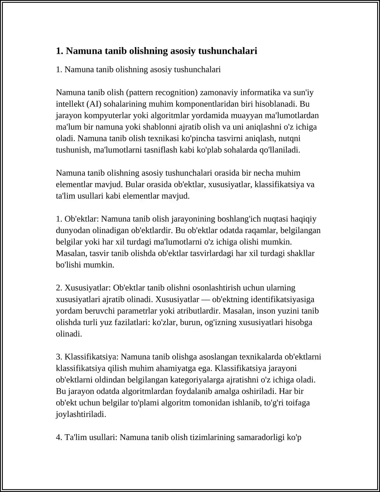 Namuna tanib olishning asosiy tushunchalari 4