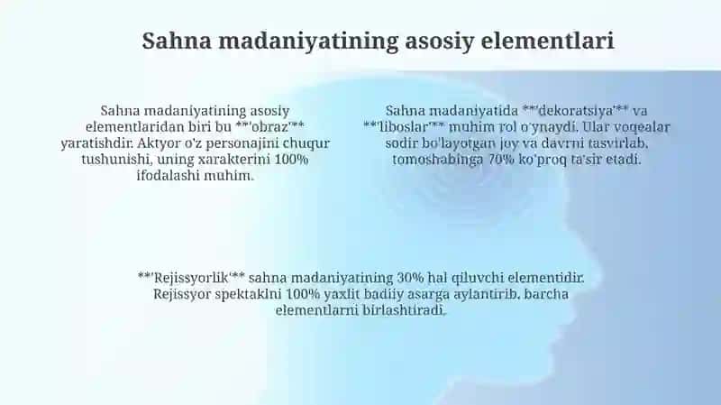 Sahna madaniyatining mohiyati 4