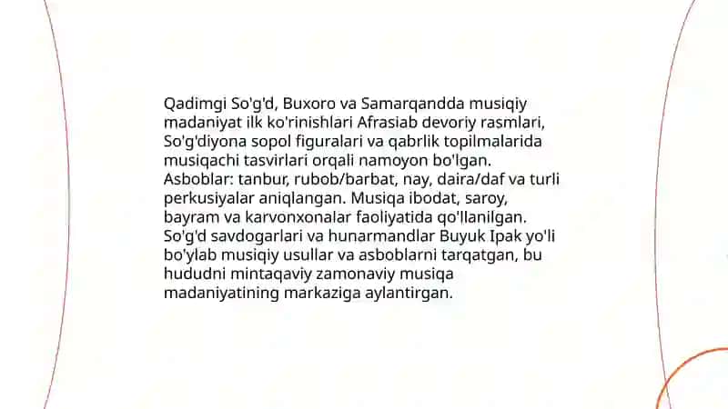 Musiqa madaniyatining rivoji 4